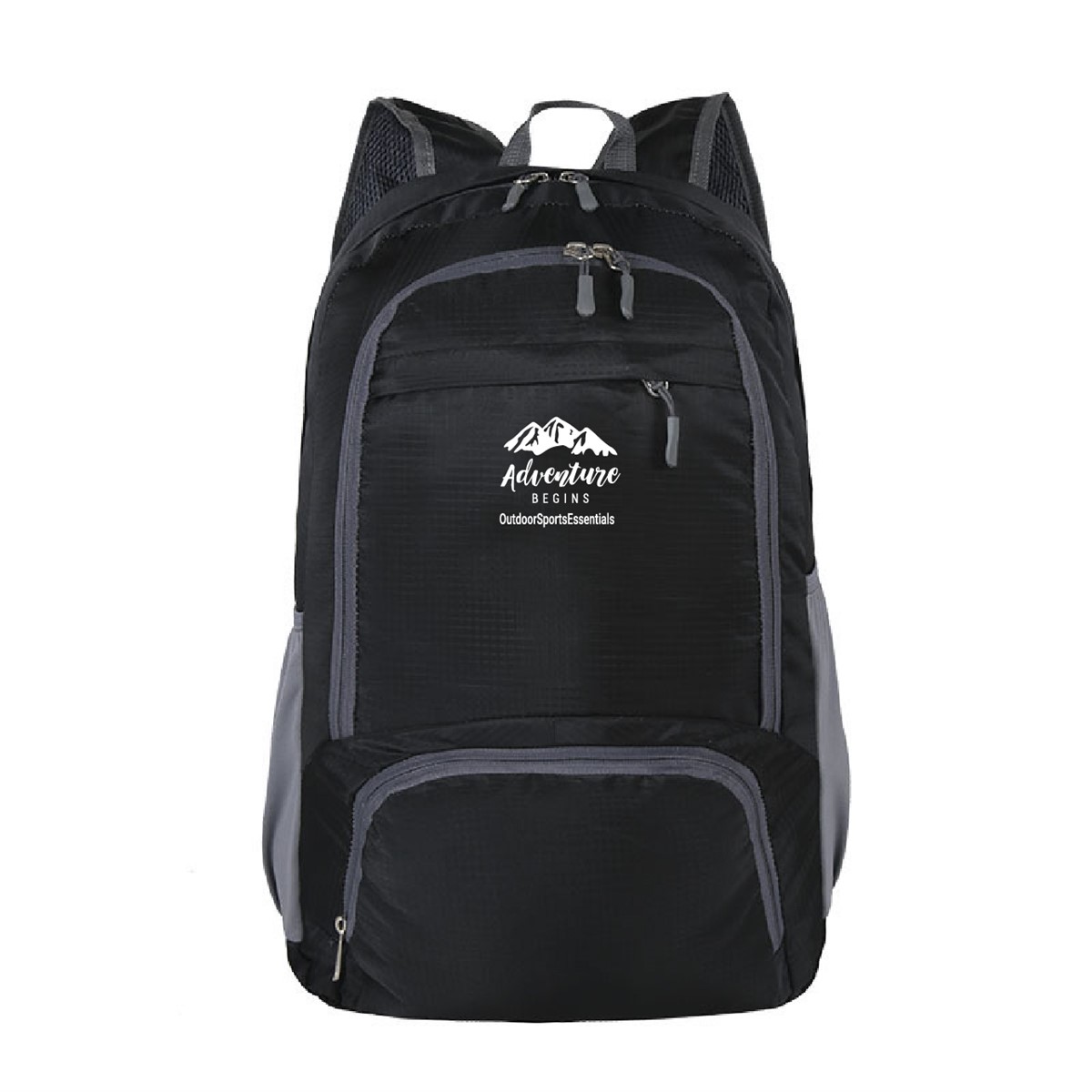 MCN10032A-2 Lightweight Foldable Backpack - Black