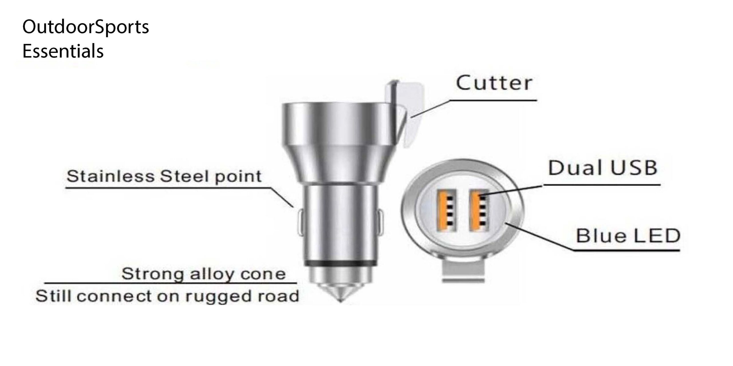 MCN-10039A-5 3 in 1 USb Car Window Breaker